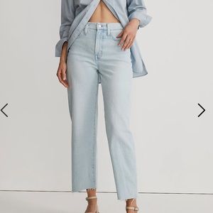 Madewell Tall light wash crop jeans